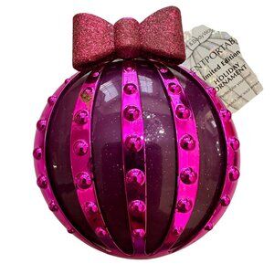 Bath & Body Works Purple Holiday Ornament Glitter Bow Air Freshener Scentportabl